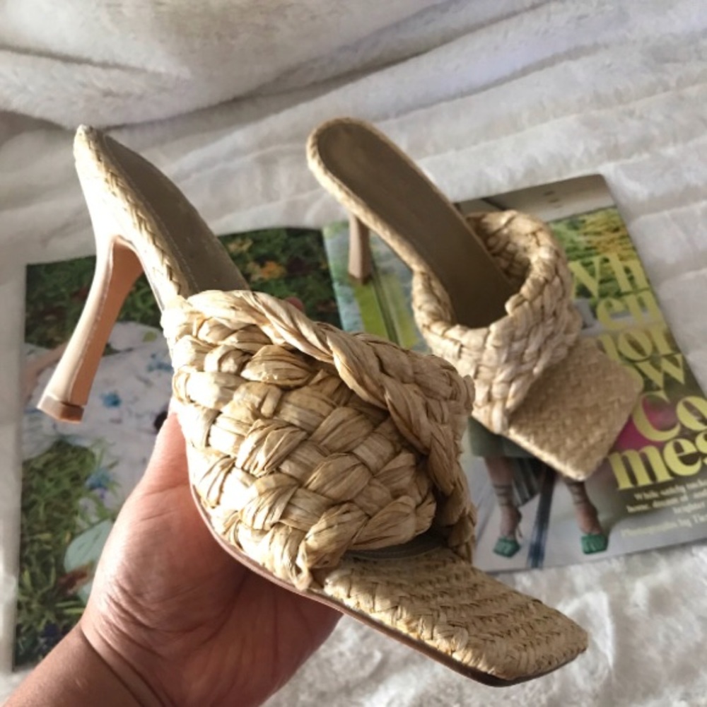 New woven square natural mule - Picture 8 of 16